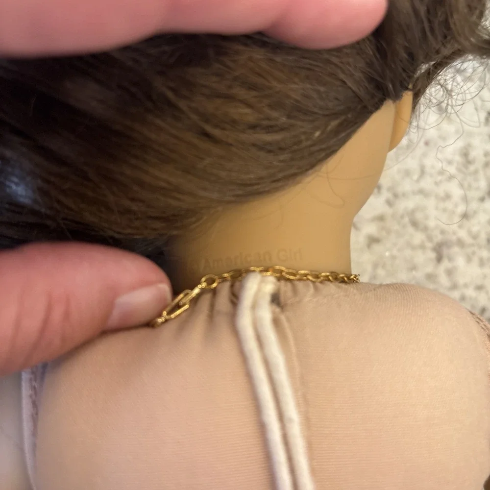 2011 American Girl Marie Grace Gardner Doll Retired Gold Colored Locket